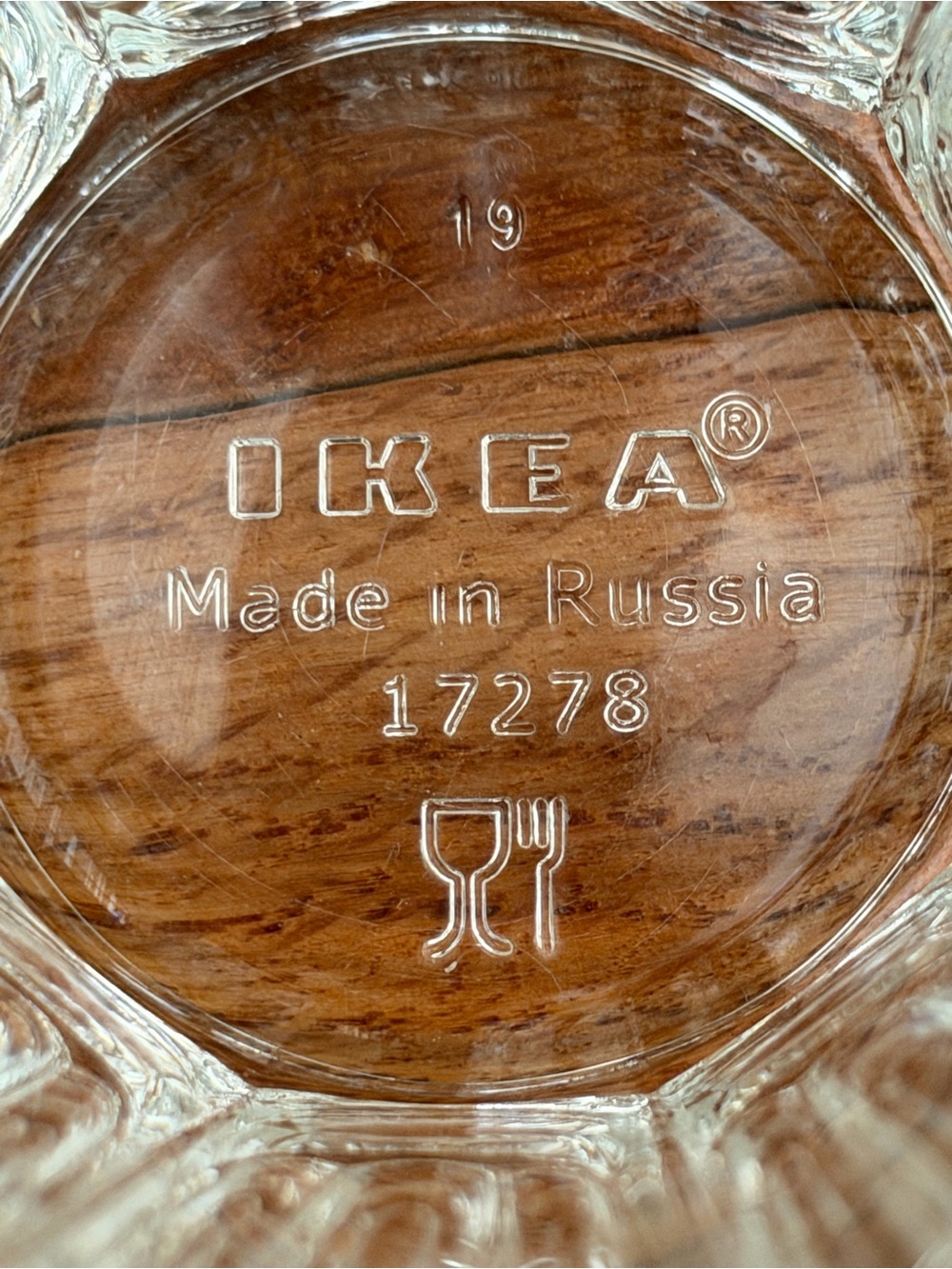 New 2 of clear vintage tumbler glasses from IKEA, made in Russia.